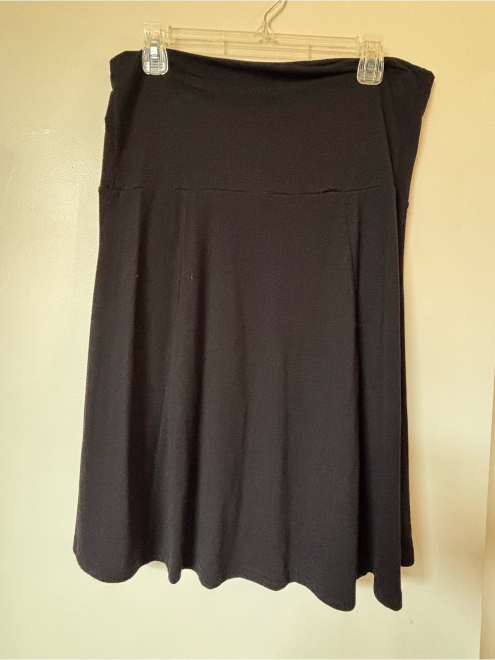 Old Navy Black A-Line Skirt with Foldover Waistband, size M